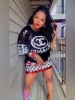 Sale‼️Sequin jerseys T-Shirt Dress